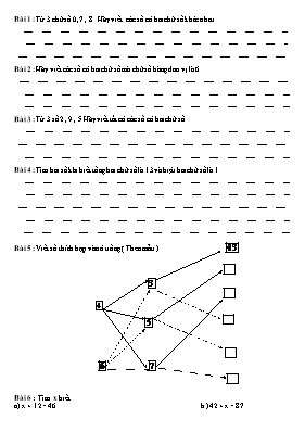 Các bài Toán tham khảo Lớp 2